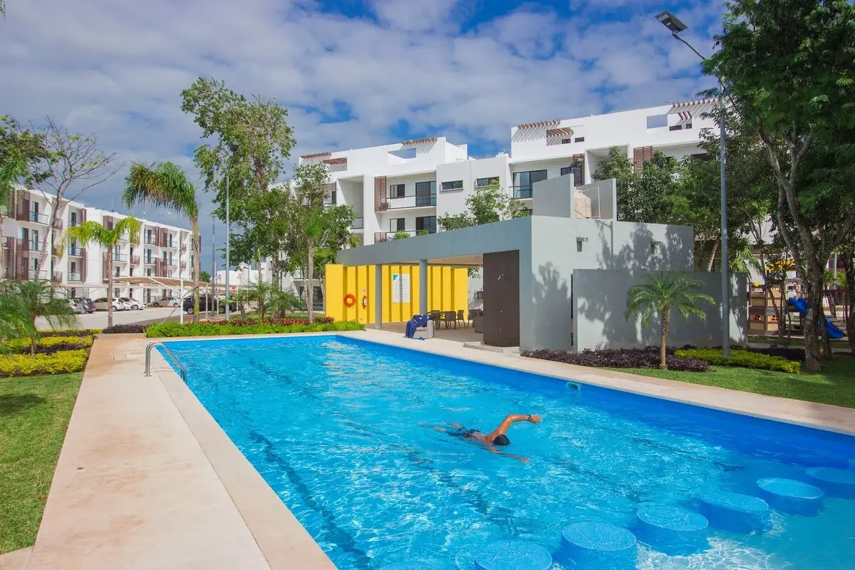 Residencial Lirios Cancun vacation rental living room area
